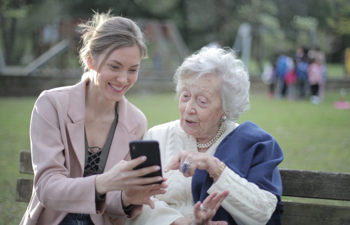young and elderly women